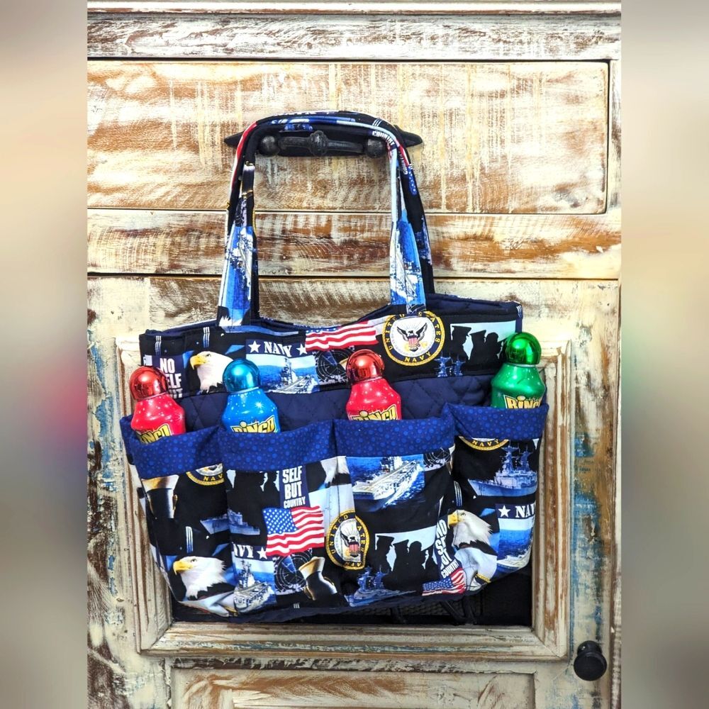 Hand Crafted United States Navy Bingo/Tote Bag 100% Cotton